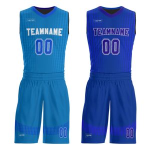 Custom Sublimated Basketball Uniform Teamname 00 V-Neck Sleeveless Moisture Wicking Mesh Jersey Shorts Set Unisex Adult - Product Image 1