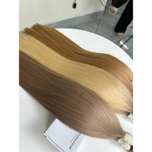 Extensiones de Cabello Humano Vietnamita Rubio Marrón a Granel, Liso Extremo, Doble Trama, Sedoso, Brillante, Trama Única, Adhesivas - Product Image 5