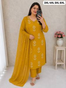 Women's Traditional Cotton Embroidered Party & Casual <b>Kurta</b> Pant Set with Hand Work Top and Pant Dupatta Quick Dry - Product Image 1