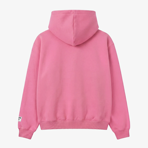 เสื้อฮู้ดปักลายสีชมพู ทรงโอเวอร์ไซส์ ผ้าฝ้ายเฟรนช์เทอร์รี่ 100% สไตล์ลำลอง มีกระเป๋าโลโก้ด้านหน้า ใส่ได้ทั้งชายและหญิง เหมาะสำหรับฤดูหนาว - Product Image 2