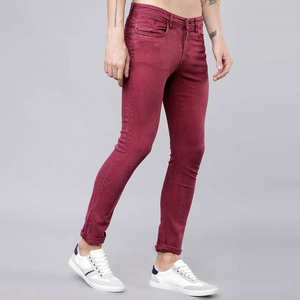 กางเกงยีนส์ทรงสลิมฟิตแบบใหม่ พร้อมป้ายโลโก้สั่งทำพิเศษ ดีไซน์เก๋ ยืดได้ แต่งพู่ชาย กางเกงยีนส์เดนิมทรงสกินนี่สำหรับผู้ชาย - Product Image 2