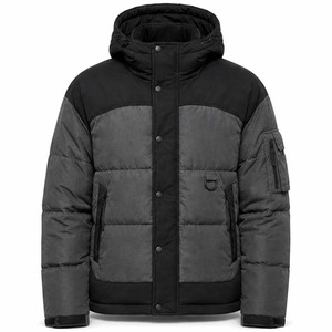Custom Hooded Puffer Jacket Cold Climate Outerwear Warm Filling Chenille Badge Service Sleeve Utility Pocket D <b>Ring</b> Attachment - Product Image 1