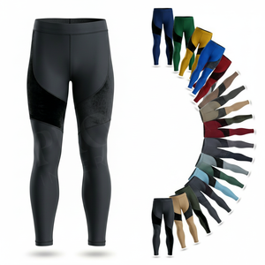 100% High Quality Polyester velvet Panel Compression Comfortable Skinny Pants Custom Bodybuilding Breathable Solid Plain Legging - Product Image 1