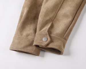 Custom Wholesale High Quality <b>Jacket</b> Windbreaker Heavy Weight <b>Men</b> <b>Suede</b> <b>Jacket</b> - Product Image 6