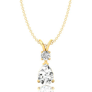 Collier pendentif en diamant de laboratoire taille poire 7,7*5,7MM, 1 carat total, D VVS2, pour femme, avec diamant CVD HPHT certifié IGI - Product Image 1