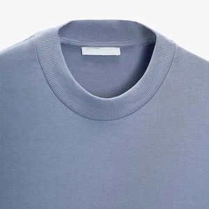 เสื้อยืดผ้าฝ้ายสีฟ้าอ่อนขนาดใหญ่พิเศษ พิมพ์ลายตัวอักษรด้านหน้า เสื้อยืดคอกลมแขนสั้นลำลองสำหรับผู้ชาย - Product Image 6