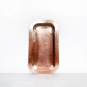 Bandeja Decorativa Rectangular de Cobre Hecha a Mano, Bandeja Rústica de Metal con Patrón Abstracto, Fabricada por Artesanos, para Servir Alimentos - Product Image 6