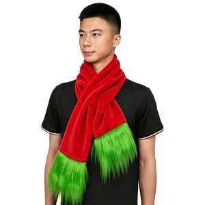 Accessoire de déguisement de Noël : Cheveux verts, écharpe rouge, pour fête, personnage de film/télévision, jouet mignon. Vente en gros directe usine, cadeau personnalisé. - Product Image 3