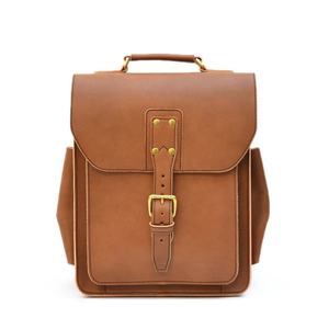 Brown Genuine Leather Vintage Softback <b>Waterproof</b> <b>Backpack</b> Unisex Detachable Strap Zipper Closure Travel 20-35L - Product Image 6