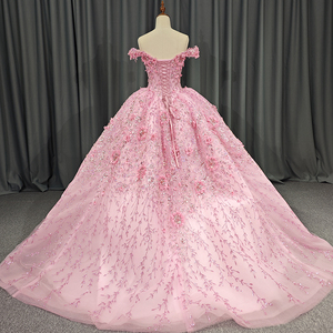 Vestidos de Fiesta Jancember 6640, Color Rosa Hada, con Encaje y Flores 3D, para 15 Años - Product Image 5