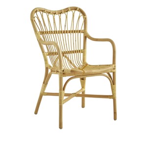 Scandinavian Boho Rattan <b>Dining</b> <b>Chair</b> Minimalist Single Armchair Handcrafted Rattan Furniture for Nordic Style <b>Dining</b> Room Cafe - Product Image 1