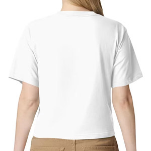 Custom Logo Women <b>Crop</b> T-Shirt Summer Short Sleeve Slim Fit Breathable Cropped Tee Shirt Bulk Factory Provider - Product Image 3