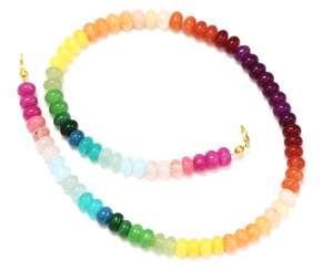 <b>Top</b> Quality Colorful Quartz Rondelle Beaded Choker Gemstone Necklace 7MM To 8MM Loose Quartz Beads Necklace Fine Fashion Jewelry - Product Image 4