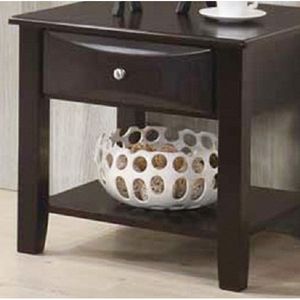 Tavolino Moderno in Legno con Cassetto Impiallacciato e Ripiano per Soggiorno e Arredamento Divano - Product Image 4