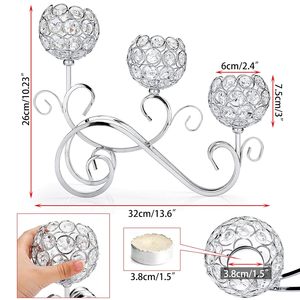 Crystal Bowl <b>Tealight</b> <b>Holder</b> Candelabra Crystal Votive Candle Stand for Dining Table Home Decor Wedding Centerpieces - Product Image 4