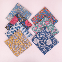 Pañuelos Cuadrados de Algodón Estampados a Mano de Lujo y Alta Calidad para Mujer - Diseño Floral Reversible, Cortavientos y Transpirable para Exteriores