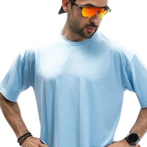 Men's <b>Sky</b> <b>Blue</b> Crew Neck Short Sleeve T Shirt Loose Fit Casual Sports <b>Top</b> Lightweight Everyday Summer Shirt Comfortable Basic - Product Image 2