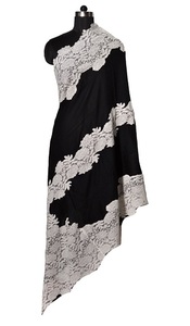 Bufanda de Lana Fina con Encaje para Mujer, Bufanda Larga de Cachemira para Invierno, Bufanda Tradicional - Product Image 5