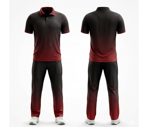 Sportswear <b>Cricket</b> Uniform Sublimated Fabric | Men Women Youth <b>Cricket</b> Wears Polo Shirt and Trouser Full Team Outfit - Product Image 1