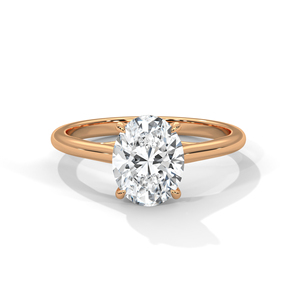 Anillo de Diamantes Cultivados en Laboratorio de Oro de 14K, Anillo de Compromiso de Oro Sólido de 18K para Mujer, Estilo Clásico, Certificado IGI, Anillo de Compromiso, Aniversario - Product Image 3