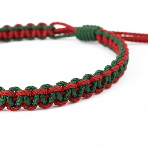 Cordons de haute qualité en viscose et mylar rouges et verts pour uniformes de service avec acceptation de logo - Product Image 2