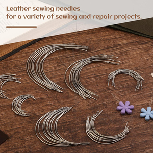 C-Type Curved Hair Extension <b>Needles</b> Set with Flower Loop <b>Threaders</b> High Strength Weft Sewing Tools for Salon Supply - Product Image 6