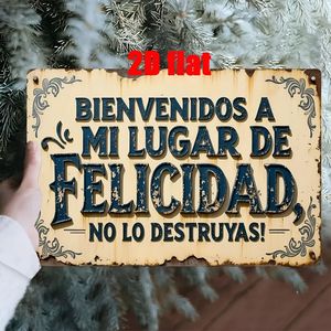 Insegna Decorativa Vintage in Metallo con Motivi Floreali per Casa, Bar, Caffè, Man Cave, Stile Rustico - Product Image 5