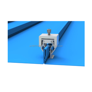 ติดตั้งง่ายระบบติดตั้งโซล่าเซลล์ Klip-Lok ความแข็งแกร่งสูงโครงเหล็กเคลือบผิวแบบไม่ซึมผ่าน60แรงลม - Product Image 1