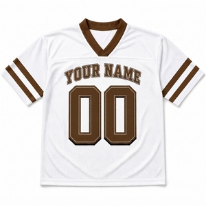 Venta al por Mayor de Camisetas de Fútbol Americano Personalizadas, Transpirables, Cuello en V, Manga Corta, Ropa Deportiva Unisex, Fabricante de Ropa Urbana - Product Image 3