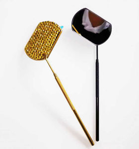 Durable Gold-Plated Stainless Steel <b>Lighted</b> Lash Inspection <b>Mirror</b> Portable Professional Cosmetic Tool for Eyelash Extensions - Product Image 2