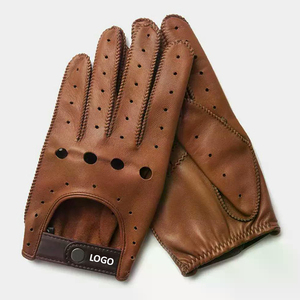 Sheepskin Wrist Length Breathable Sporty Outdoor Four Seasons Unlined Touchscreen Motorbike <b>Gloves</b> for Women <b>Men</b> Cycling Party - Product Image 1