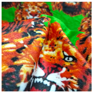 Latest Nigerian Traditional Isiago <b>Dress</b> for Women <b>White</b> Background Lion Multi-Color Print Silk/Cotton Satin Fabric Weddings - Product Image 6