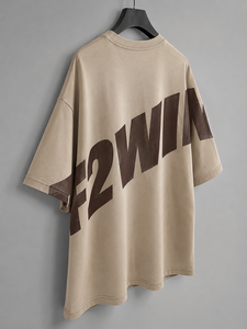 Camiseta Blanca Extra Grande de Algodón F2WIN para Hombre, Estilo Urbano, Manga Corta, Cuello Redondo, Diseño con Letras Impresas, Transpirable, Ajuste Jersey, OEM - Product Image 3