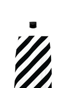 Cape de coiffure professionnelle blanche à demi-rayures, couleur personnalisable, pour coiffeur et barbier - Product Image 2