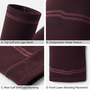 Genouillères de fitness professionnelles avec compression de soutien, en néoprène doux, pour un maintien fiable et l'entraînement musculaire - Product Image 3