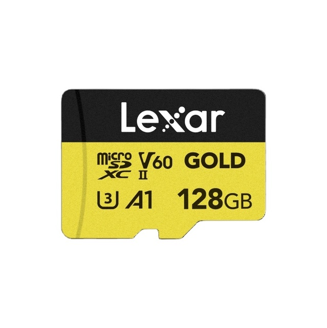 Lexar Professional GOLD for MicroSDXC UHS-II Memory Card LMSGOLD128G Durable Plastic Construction