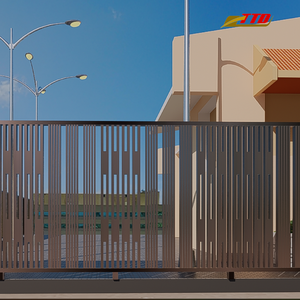 Panel de Cerca de Hierro Forjado, Valla Metálica Decorativa para Jardín con Acabado con Recubrimiento en Polvo para Seguridad de Villas y Paisajismo - Product Image 1