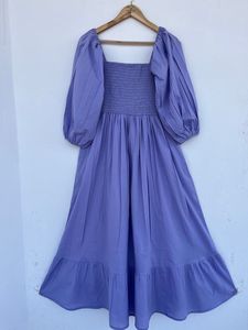 Femmes filles pur coton Maxi robe indien bloc imprimé décontracté été soirée à la mode nouvelle vente en gros longue robe mi-longue - Product Image 6
