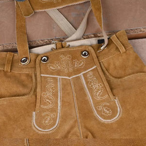 Los Más Vendidos del Oktoberfest 2025, Lederhosen Cortos Bordados Estilo Bávaro Vintage para Hombre, Traje Tradicional Alemán Auténtico, Color Sólido - Product Image 5