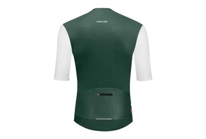Maillot de Ciclismo Personalizado Verde y Blanco de Manga Corta, 100% Poliéster, Transpirable, de Secado Rápido, para Ciclismo de Carretera, Ropa Deportiva de Equipo - Product Image 6