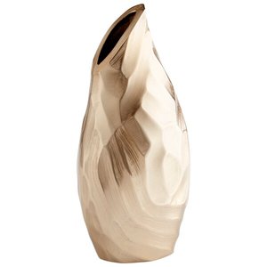 Florero de Metal Plateado Hecho a Mano de Buena Calidad, Detalles Florales, Diseño Costero Moderno y Ecológico para Mesa o Suelo - Product Image 2