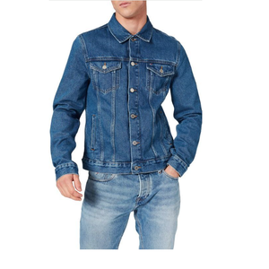 Custom High Quality Men's <b>Denim</b> Jacket Casual Streetwear Cotton <b>Coat</b> with Fur Decoration for Winter OEM Work Jacket - Product Image 2