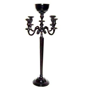 Top vente de haute qualité dernière conception traditionnelle petit aluminium 5 bras candélabres de table couleur argent candélabres de mariage - Product Image 6