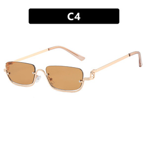 LMA 8060 Lmamba Luxury Brand Unisex Metal Small Square UV400 Fashion Custom Logo Rimless Personality <b>Sunglasses</b> 2025 China - Product Image 4