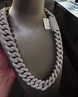 Kalung Rantai Perak Sterling 925 VVS Moissanite Hadiah Pertunangan Terlaris untuk Pesta Pernikahan Pemakaian Sehari-hari Harga Terjangkau