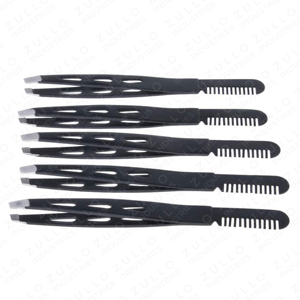 Professional Slant Tip Stainless Steel Eyebrow Tweezers Custom Logo OEM Private Label Beauty Grooming <b>Tool</b> - Product Image 4