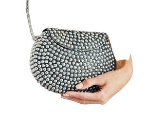 กระเป๋าคลัทช์ทำมือโลหะโมเสกกระเป๋าเงินแบบกล่องประดับด้วยลูกปัดดีไซน์ใหม่สูงกระเป๋าราตรีที่มีความสวยงามเป็นธรรมชาติ - Product Image 3