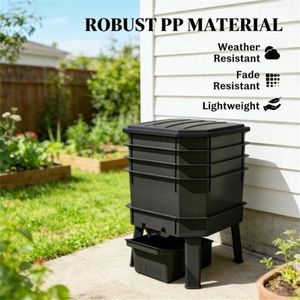 Bac de compostage pour vers noirs, machine d'aération de compost premium - Product Image 4