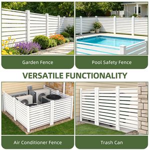 Schermo per la privacy in vinile per condizionatore d'aria, 44"W x 44"H, 2 pannelli, recinzione per attrezzature da piscina esterna con picchetti in metallo - Product Image 5