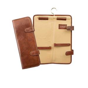Branded Dealer Offers High Quality Unique Style PU Leather Necktie Storage <b>Case</b> with Hanger Hook for Global Bulk Buyers - Product Image 1